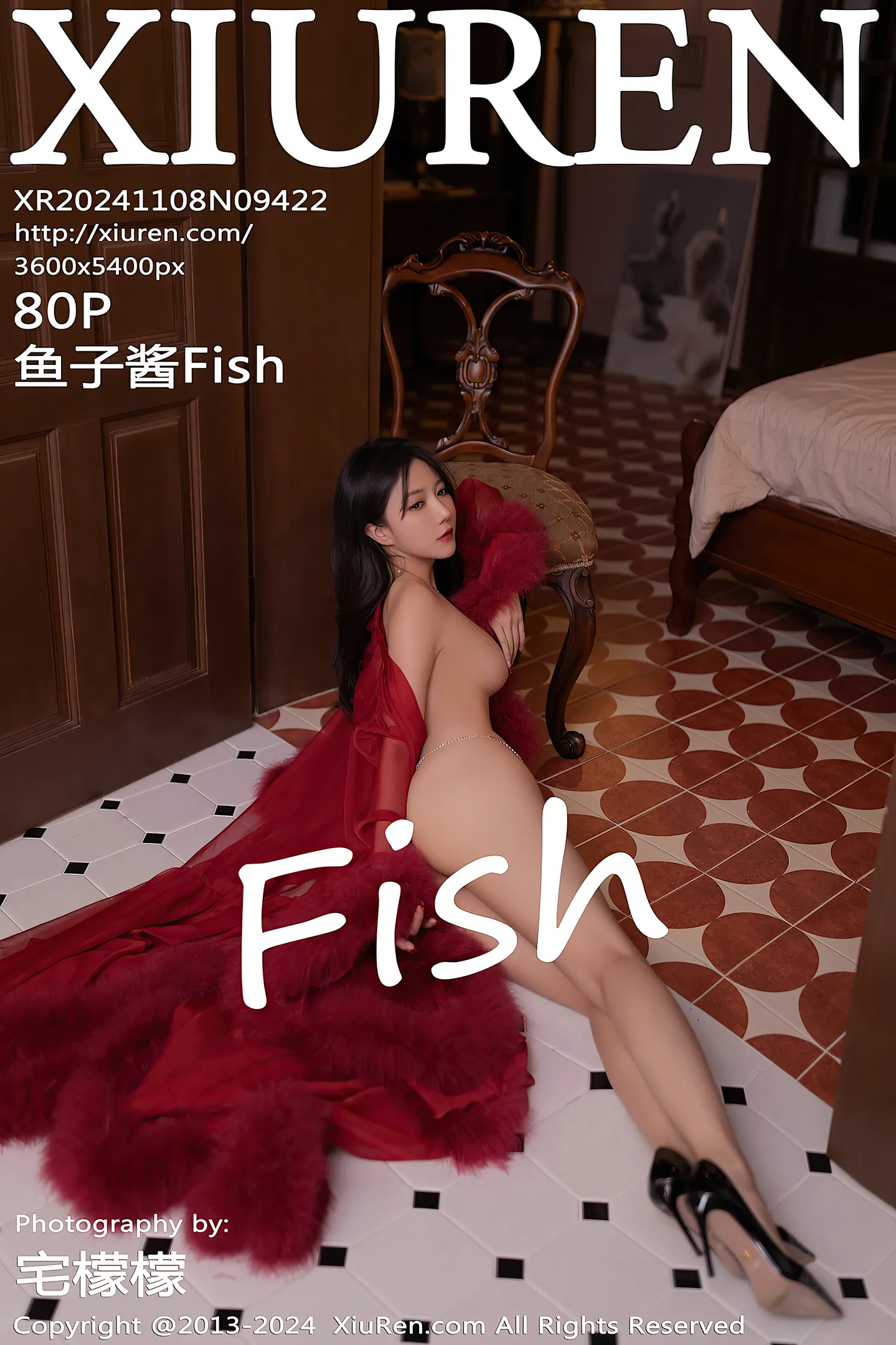 [XiuRen秀人网]No.9422_模特鱼子酱Fish红玫瑰主题红色吊带连衣裙秀曼妙身姿迷人诱惑写真80P-秀人网 - XiuRen.Space